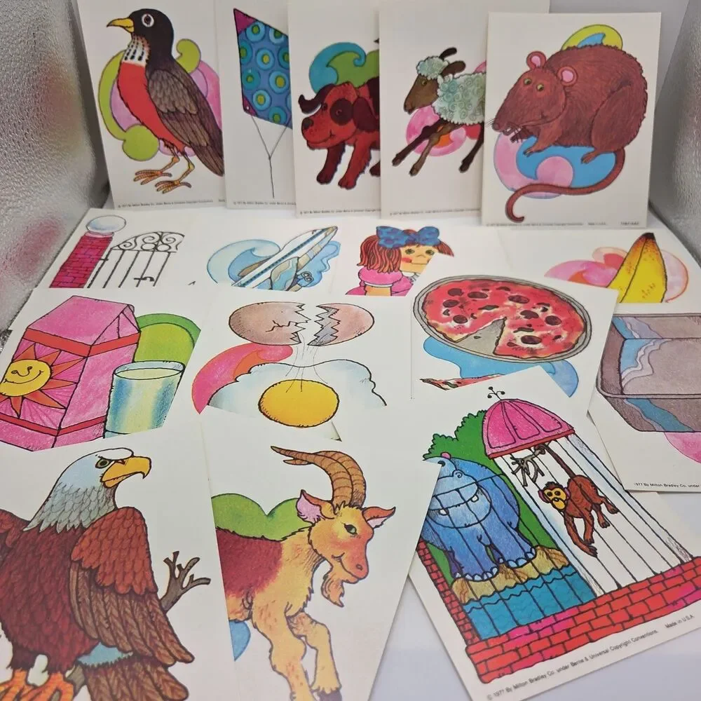 Beginning Sounds Media Materials Vocabulary Cards Vintage Graphics Homeschool